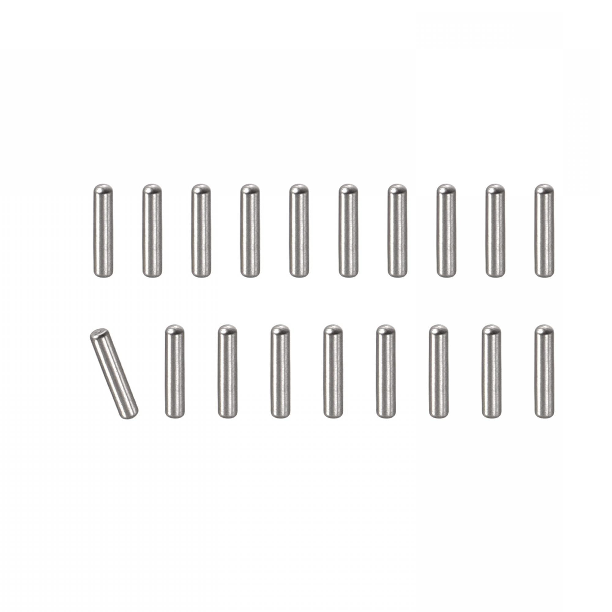 Unifizz 100Pcs 1 x 5mm Dowel Pin 304 Stainless Steel Round Head Flat Chamfered End Bunk Bed Pins Shelf Pegs Support Shelves Fasten Elements