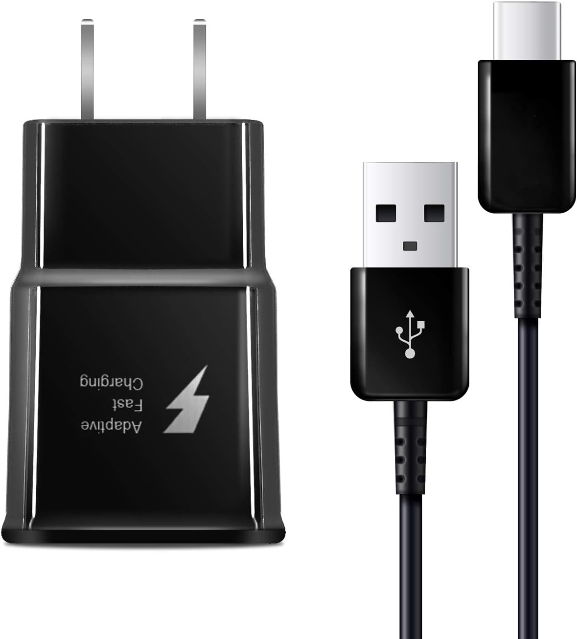Galaxy S9 Charger,Galaxy S8 Charger,for Samsung S8/S8plus/S9/S9plus/S10/S10plus/NOTE8/NOTE9/Note10/Note 10 pro USB C-Type Adaptive Fast Wall Charger [Includes: 1 Charging adapters +1C-Type Cables]: Home Audio & Theater