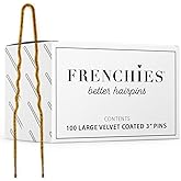 Frenchies French Twist Hair Pin, Ultra Flocked Extra Soft French Hair Pins for Women, Wedding, Updo Extensions, or Wig, 100 Count, Blond, Large (3 inch)
