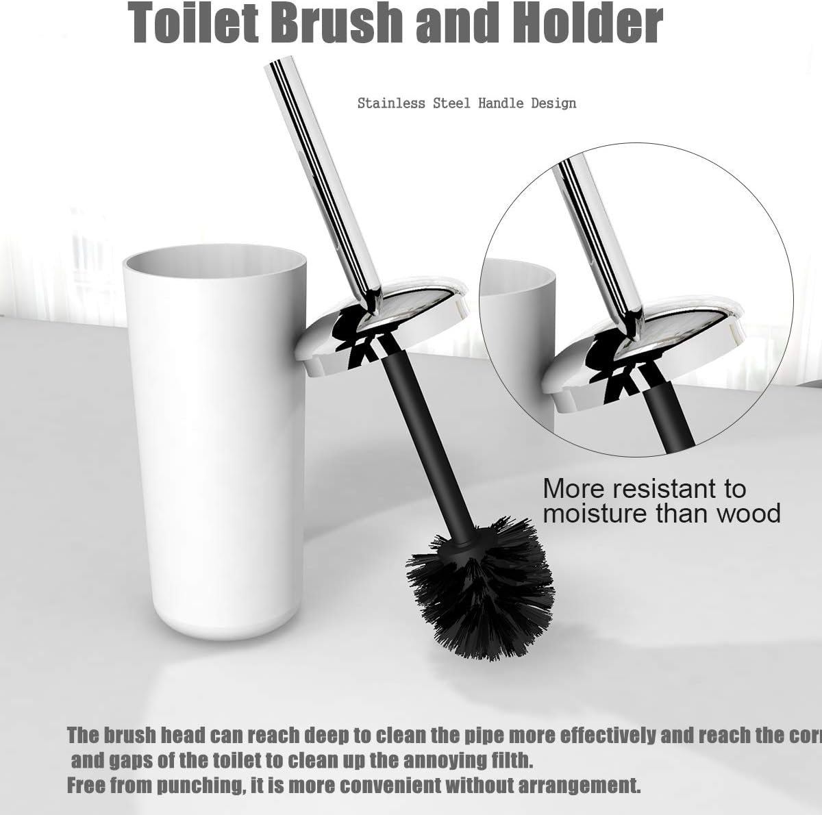 MIKOSI 6 Piece Bathroom Accessories Sets,Bathroom Set 6 Pieces Plastic Lotion Dispenser,Toothbrush Holder,Bathroom Tumblers,Soap Dish,Trash Can,Toilet Brush Set with Drawstring Trash Bags (White): Home & Kitchen