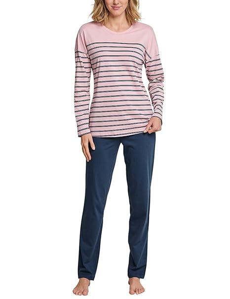 Schiesser Damen Anzug Lang Zweiteiliger Schlafanzug