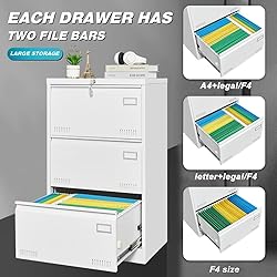 Ball & Cast 3 Drawer Lateral File Cabinet with Lock
