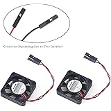MakerHawk Raspberry Pi DC Brushless Cooling Fan Heatsink Cooler Radiator Connector Separating One-to-Two Interface 3.3V 5V for Raspberry Pi 2 and Pi 3