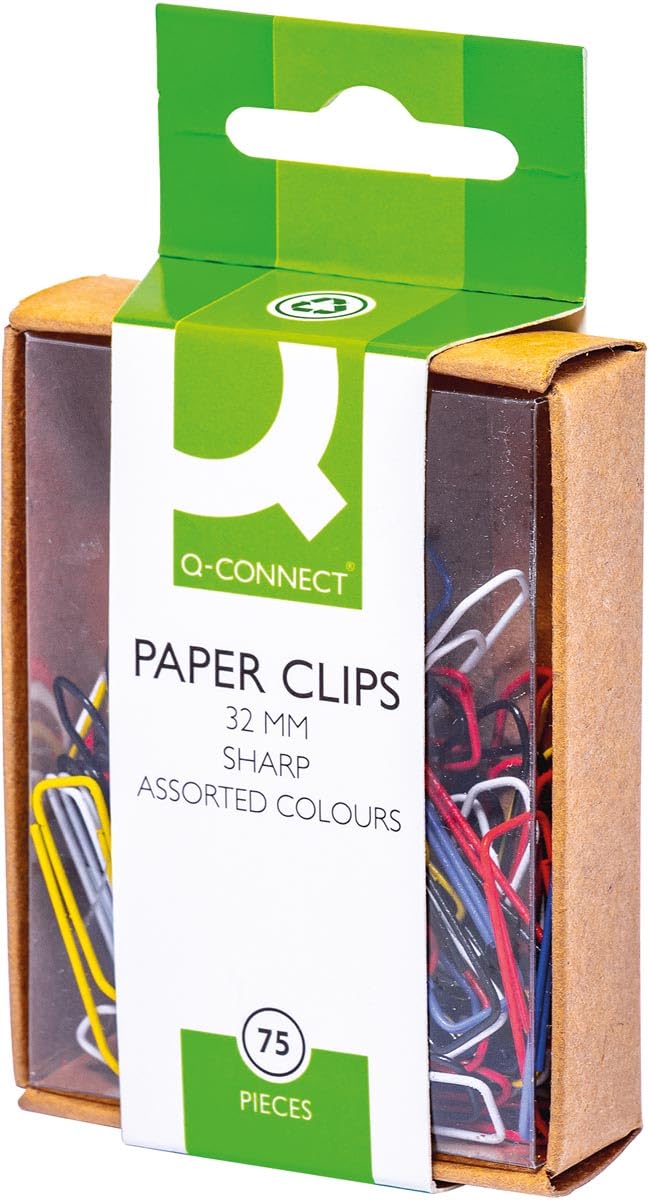 Q-Connect Paperclips Coloured 32mm (750 Pack) KF02023Q