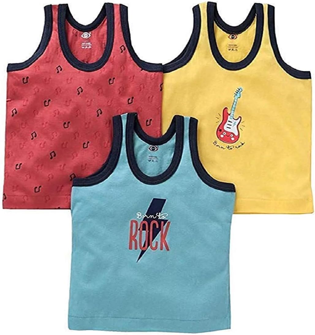 KIDZVILLA Newborn Baby Sleeveless Inner Wear/Kids Baniyan/Vest For Kids Boys And Girls/Undershirt Baby Sando Inner Vest (Saver Pack of 3)