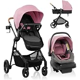 Evenflo Pivot NXT Travel System with LiteMax NXT Preemie and Infant Car Seat