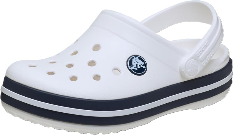 Crocband Zueco, Blanco/Azul Marino, Niños, EU 38-39