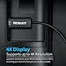 TECHDOTY USB C to HDMI Adapter Cable (4k@60Hz), Type-C to HDMI Cable Adapter [Thunderbolt 3 Compatible] Compatible with MacBook Pro 2018/2017, Samsung Galaxy Note9/Note8/S9/S8 (6ft/1.8m)