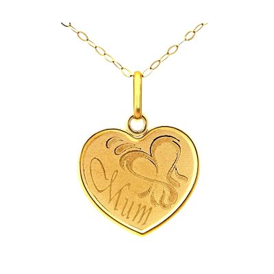 Buy Clearance 9ct Gold Solid Heart Mum 