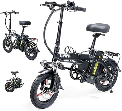 Amazon 電動折りたたみ自転車ファットタイヤシティマウンテンバイクブースター軽量合金折りたたみ 400wサイレントモーターeバイク デュアルディスクブレーキ キャラバン モーターホーム ボートに簡単に保管できるポ Xcmenl 電動自転車
