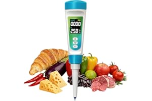OBEST Food Acidity Meter Temperature 2 in 1, Smart pH Meter for Food, Digital Food pH Tester, Intelligent Temp Acidity Tester