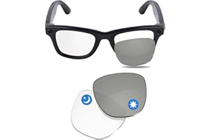 Glintbay Replacement Lenses Compatible with Ray-Ban Meta Lenses RW4008 53mm & Gen 2 RW4012 Large (53-22) Photochromic Clear Wayfarer Classic Upgrade Accessories, Smart Eyeglass Lenses for Women & Men