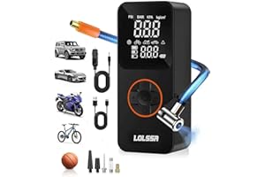 Tire Inflator Portable Air Compressor-Air Pump 150PSI Cordless Electric for Car, Motorcycle, Bike, Ball (Inky)