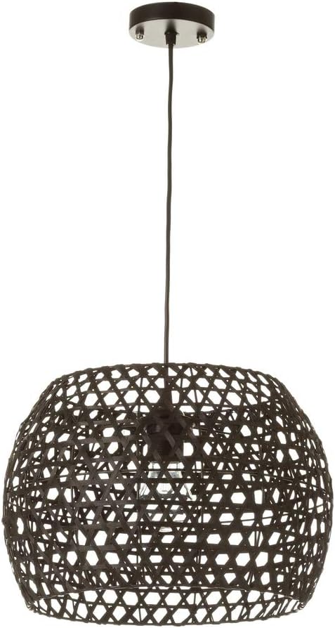 lampara de techo con pantalla rustica