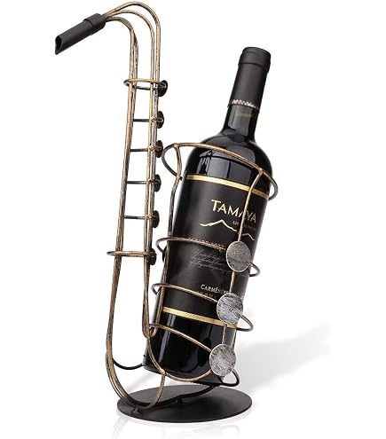 Wine Bar & Bistro 置物 Amazon.com: Tooarts Saxophone Free StandingTabletop Wine Racks