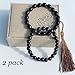 Black Tourmaline Crystal Bracelet for Women and Men Emf Protection Negative Ion Balance Energy Bracelet Set 