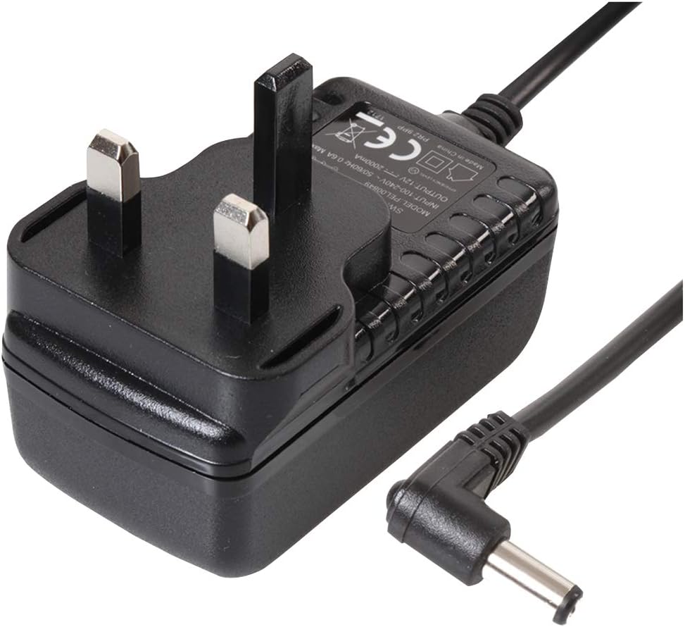 PRO ELEC 12V 2A AC DC Power Supply Right Angle Plug 2.1mm x 5.5mm UK PSU
