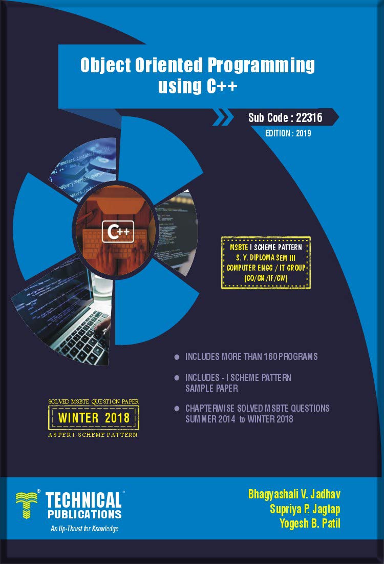 Object Oriented Programming using C++ for S.Y. MSBTE (I SCHEME) (III COMP/IT – 22316)