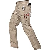 MANSDOUR Men's Ripstop Stretch Work Pants Lightweight Water Resistant Flex Cargo Pants Regular Fit EDC Utility Tactical Pants