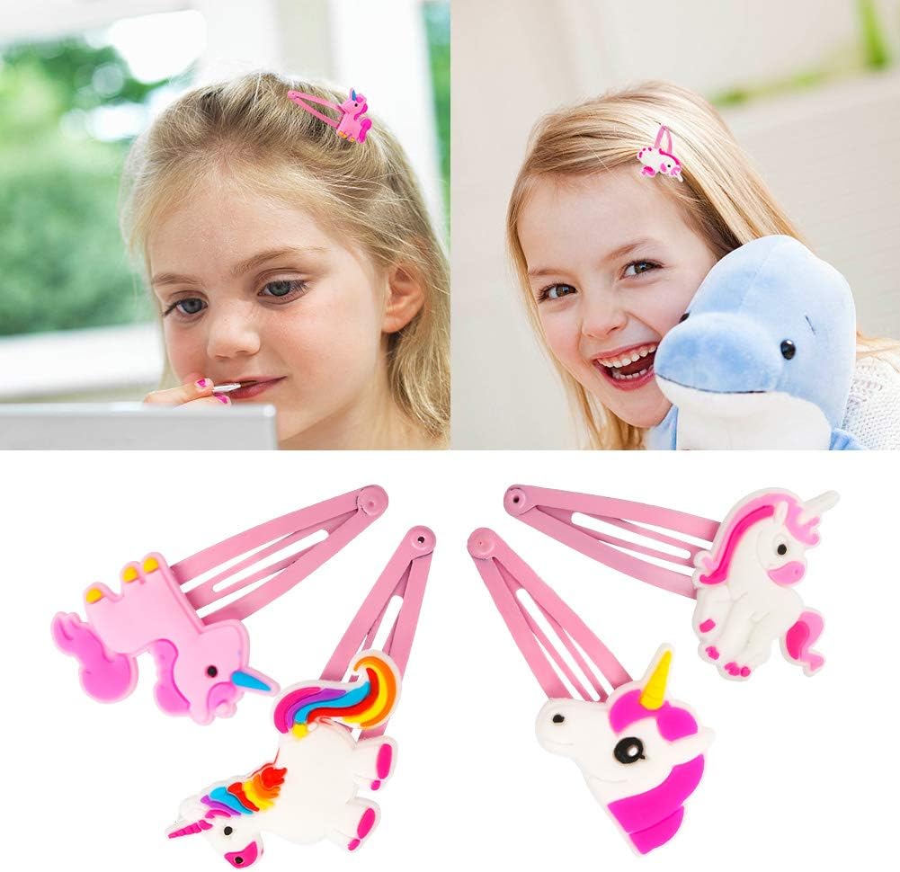 tiopeia 20 PCS Unicorn Hair Clips Cute Unicorn Hair Barrettes Cartoon Hairpins for Kids Girls Children, Pink, 1 count (Pack of 20) - Image 5