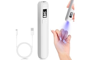 Wisdompark Handheld UV Nail Lamp, Mini UV Light for Gel Nails, Portable LED Nail Lamp for Gel Polishes Nail Glue Gels USB Flashlight Home DIY Manicure Nail Art Tools