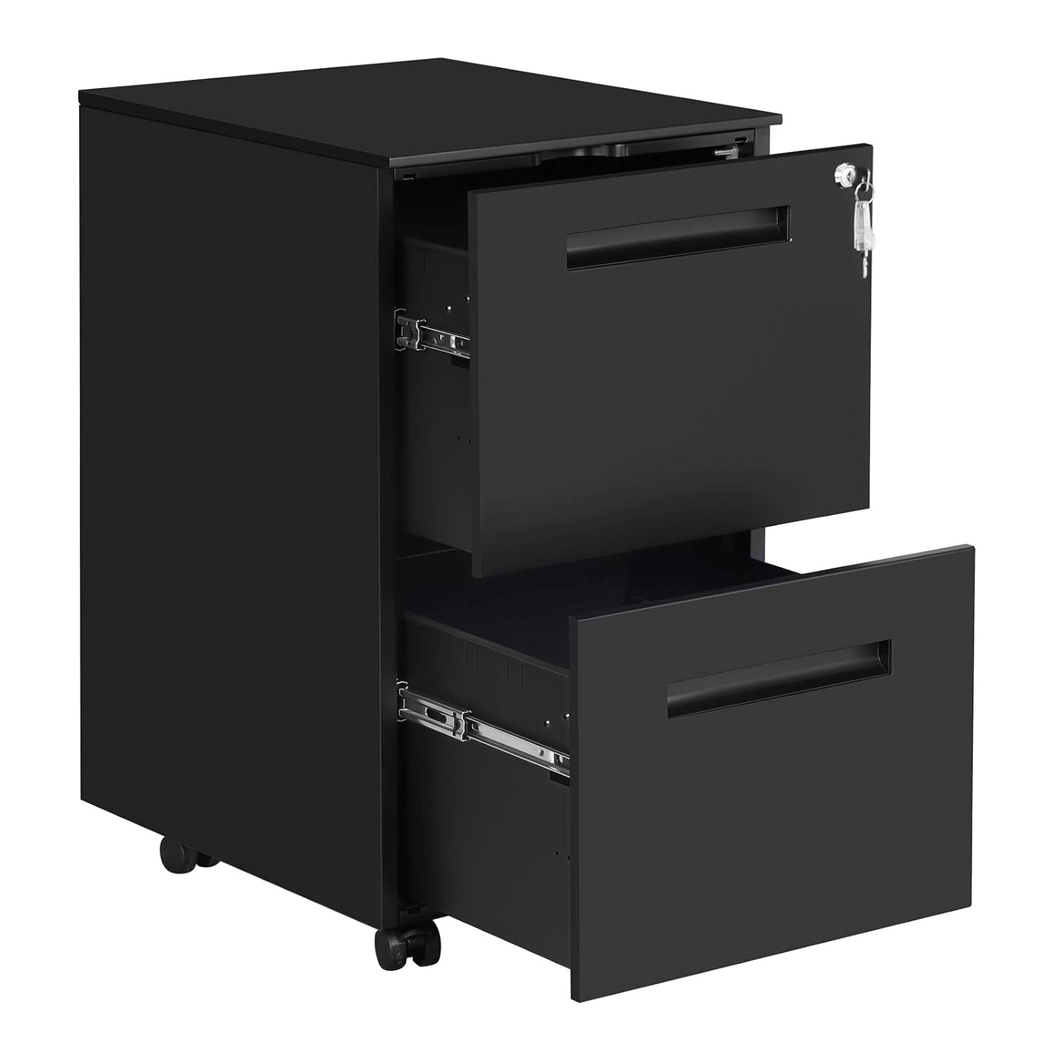 SONGMICS Gabinete De Archivos M oacute vil Con 2 Cajones Cierre Para