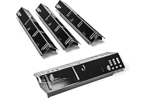 YOUFIRE Heat Plate for Dyna-Glo 4 Burner Grill for Dyna glo DGH485CRP, DGH485CRP-D, DynaGlo 5 Burner DGH474CRP Gas Grill, 4 Pack 15 Inch Porcelain Steel Heat Shields Grill Replacement Parts