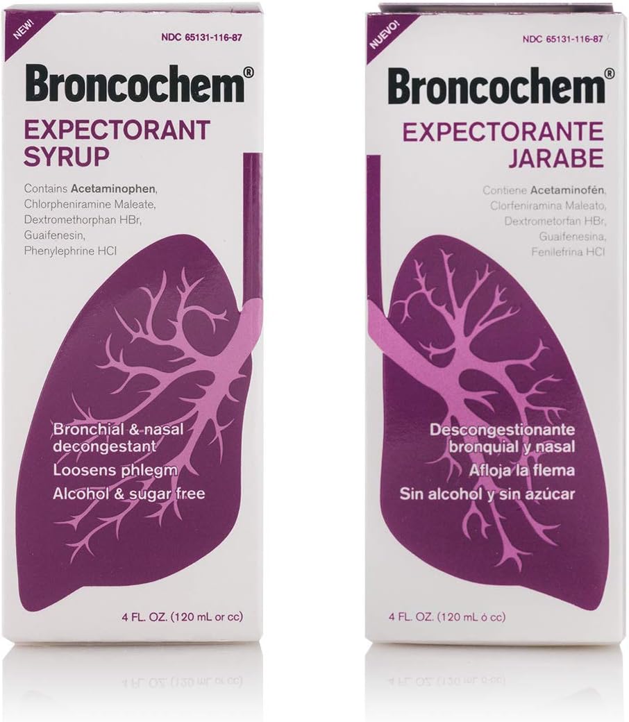 Broncochem II Expectorant Syrup, 4 oz (Pack of 2) Health