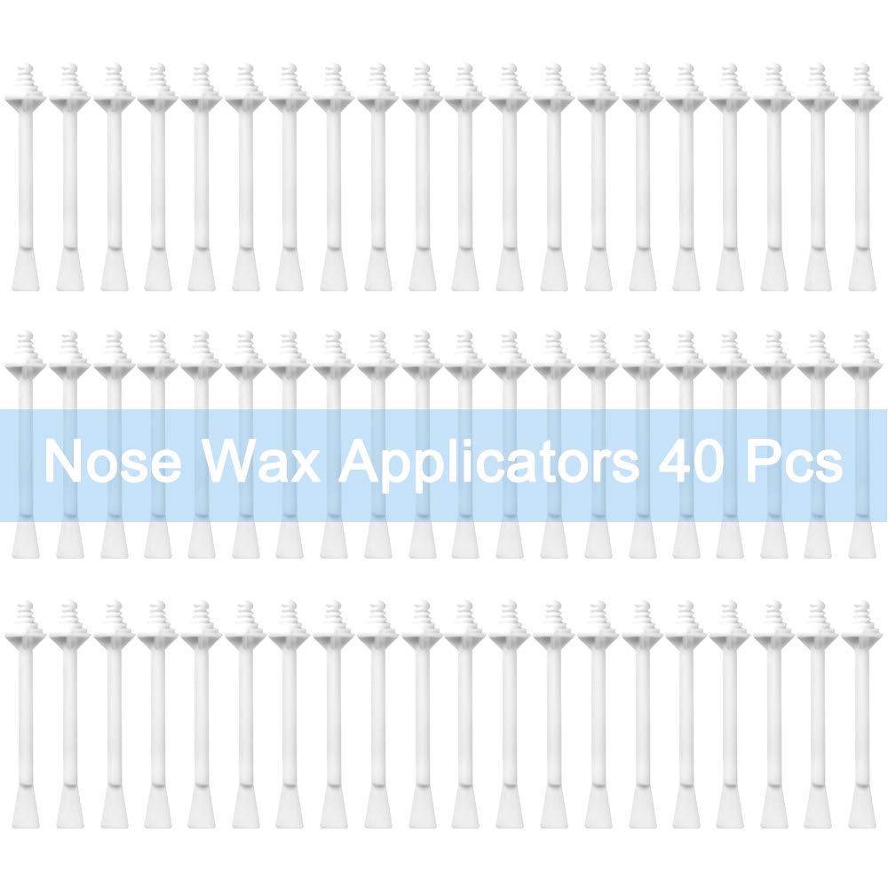 OAKEER Hair Remover 40 Pcs Nose Wax Sticks for Nostril Nasal Cleaning Ear Hair Removal