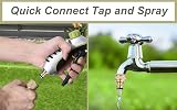 Uni-Fine Brass Garden Hose Quick Connector Kit 1/2" 3/4" 2-in-1 Tap Faucet End view 5