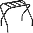 SONGMICS Luggage Rack for Guest Room, Suitcase Stand, Foldable Steel Frame, for Hotel, Bedroom, Holds up to 110 lb, 27.2 x 15 x 20.5 Inches, Black URLR001B01V1