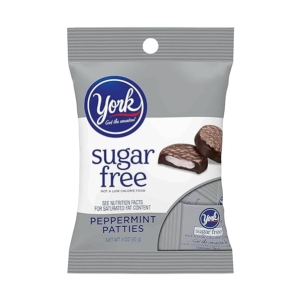 YORK SUGAR FREE PEPPERMINT PATTIES, 3 OUNCE