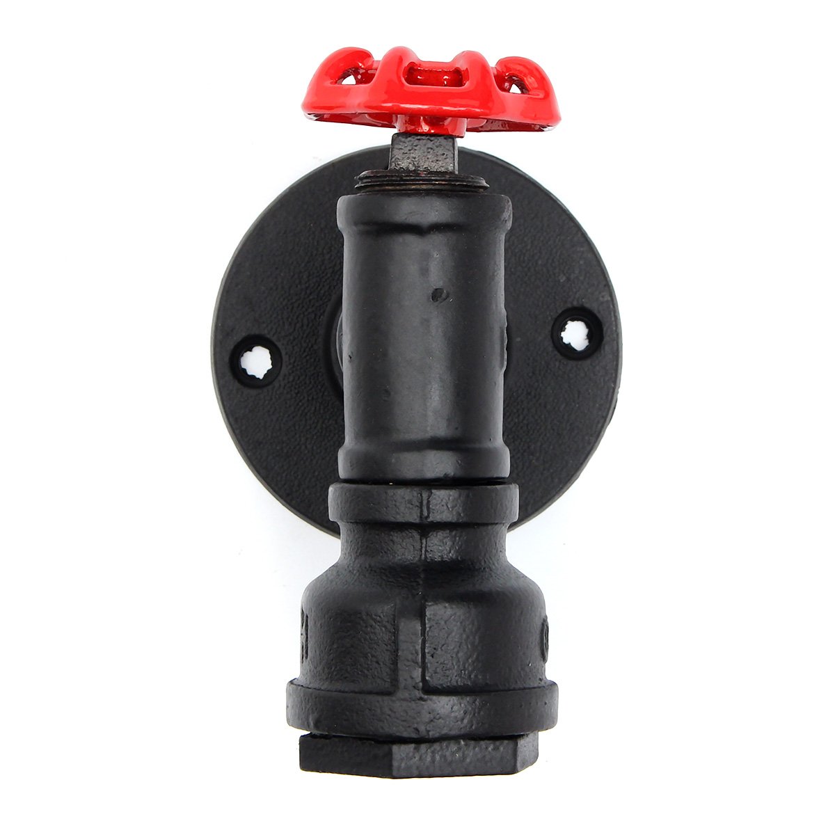 Jeteven Wandlampe E27 Lampefassung Metall Vintage Wandleuchte Retro Industriell loft Stil für Büro Korridor Restaurant Keller Untergeschoss usw, Max. 60W (Schwarz B)