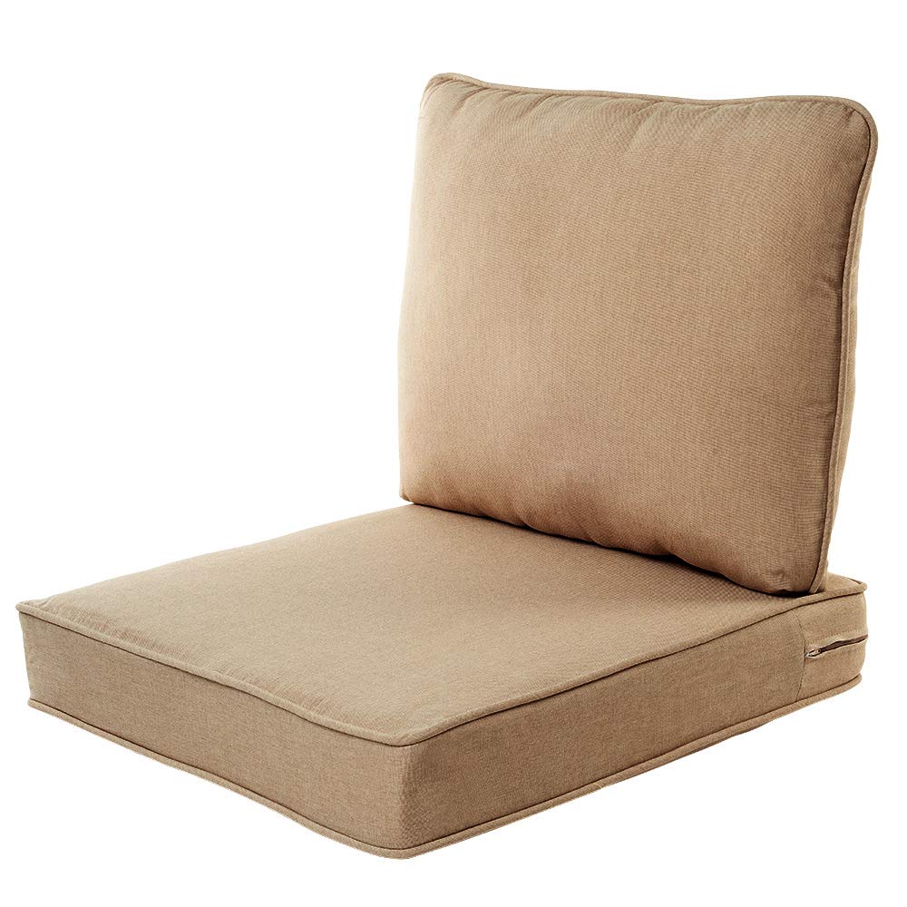 Newwiee 8 Pcs Patio Stretch Sofa Cushion Cover Outdoor Cushion Covers Replacement Patio Furniture Couch Slipcovers Chair Seat Soft Flexibility Protector(Classic Color