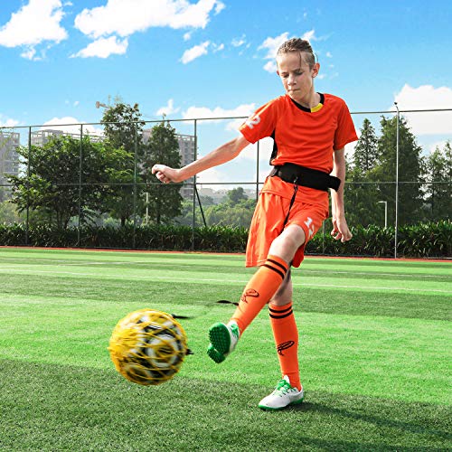 image for PodiuMax Hands-Free Soccer Kick/Throw Trainer, New Ball Locked Net Des