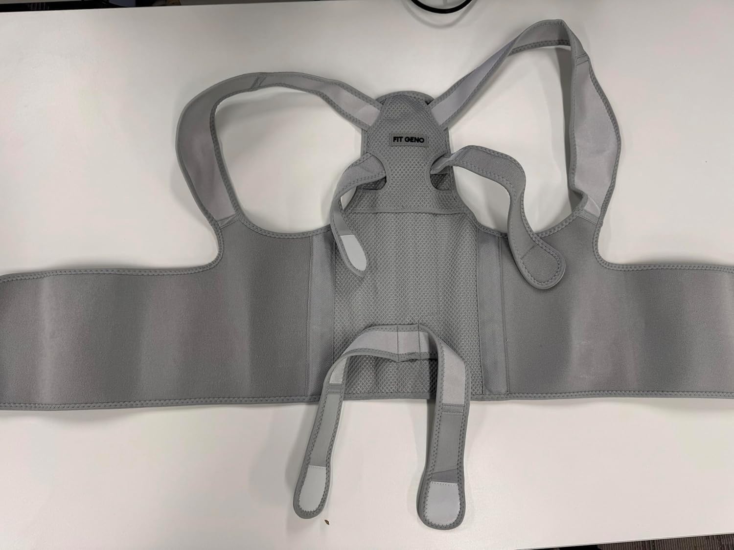 Photo 1 of Fit Geno Back Brace Posture Corrector for Men & Women: Shoulder Straightener Adjustable Full Back Support Pain Relief - Scoliosis Hunchback Spine Corrector (Medium)