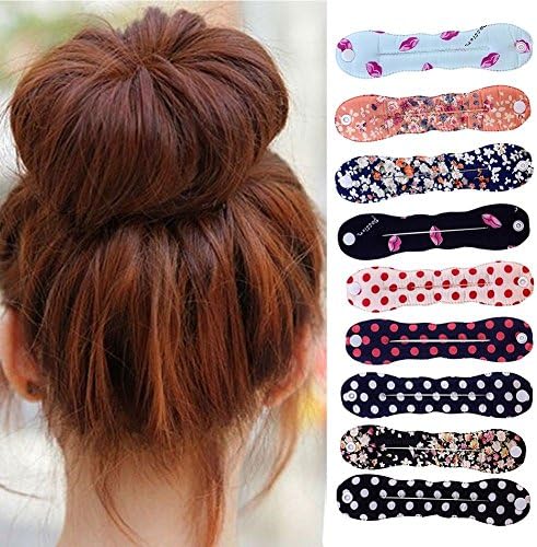 10PC Magic Former Hair Styling Bun Maker Foam Sponge Curl Donut Twist Clips