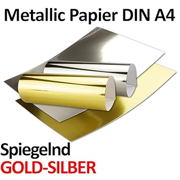 Metallic Mirror Card Pack Of 20 Blank Shiny Metallic Paper