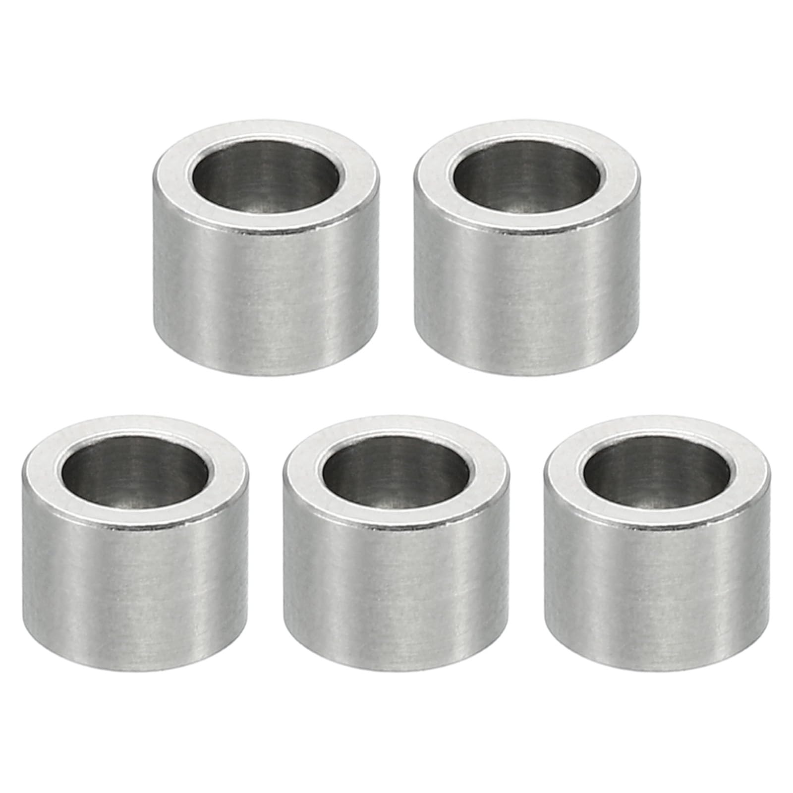 PATIKIL M5 Stainless Steel Spacers, 5 Pcs Metal Spacer Stainless Steel 5.1mm ID x 8mm OD x 6mm L Stainless Steel Spacer Screw Standoff Round for 1/5inch or M5 Screw Bolts