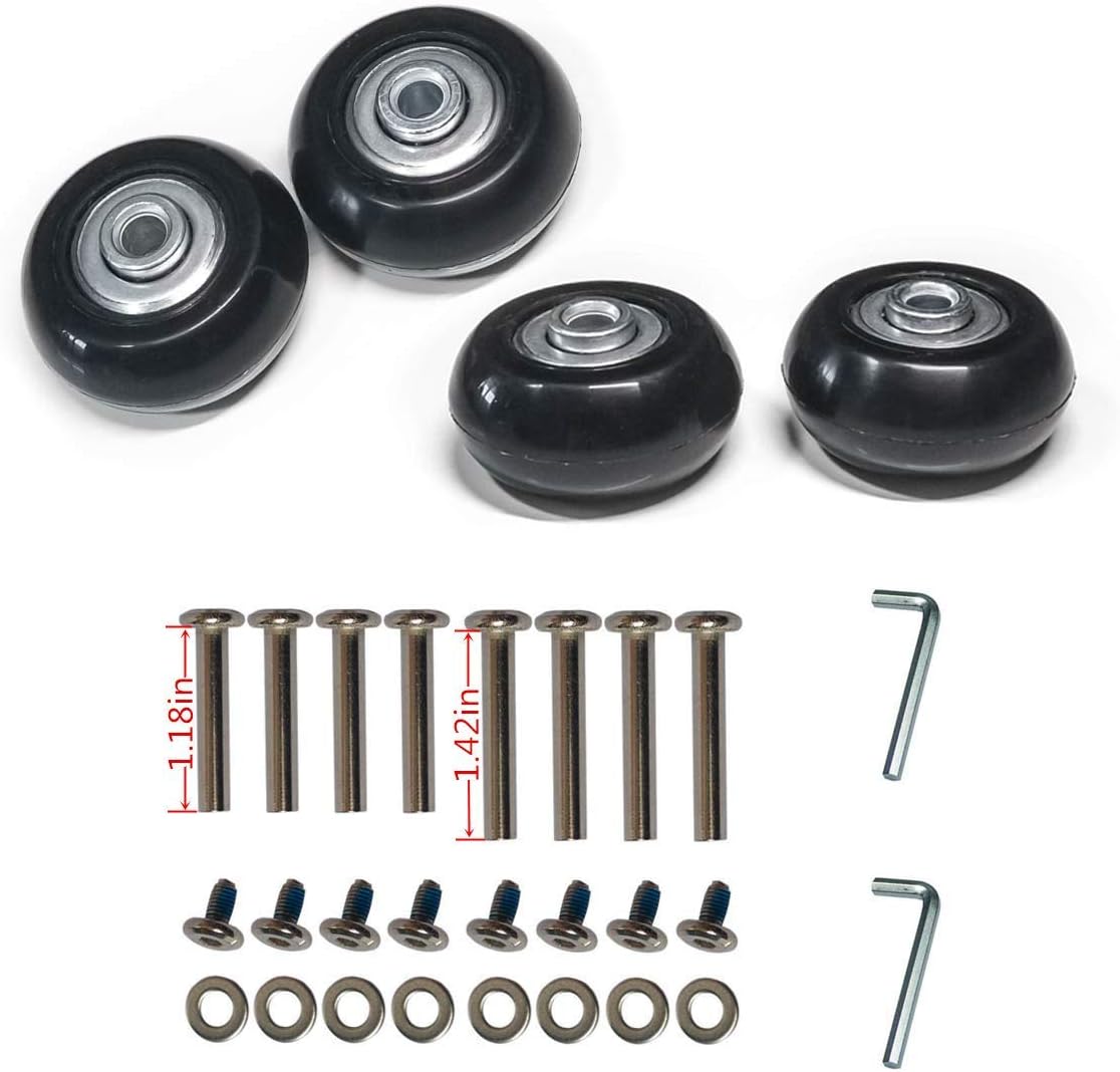 GSHFIGHTING Luggage Suitcase Replacement Wheels Rubber w/ABEC 608zz