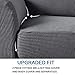 H.VERSAILTEX 2 Pieces Sofa Covers Stretch Large Couch Covers Sofa Slipcovers Furniture Covers (Base Cover Plus Cushion Cover) Feature Deluxe Thick Soft Textured Jacquard (XL Sofa, Charcoal Gray)