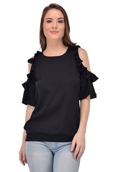 amazon ladies black tops