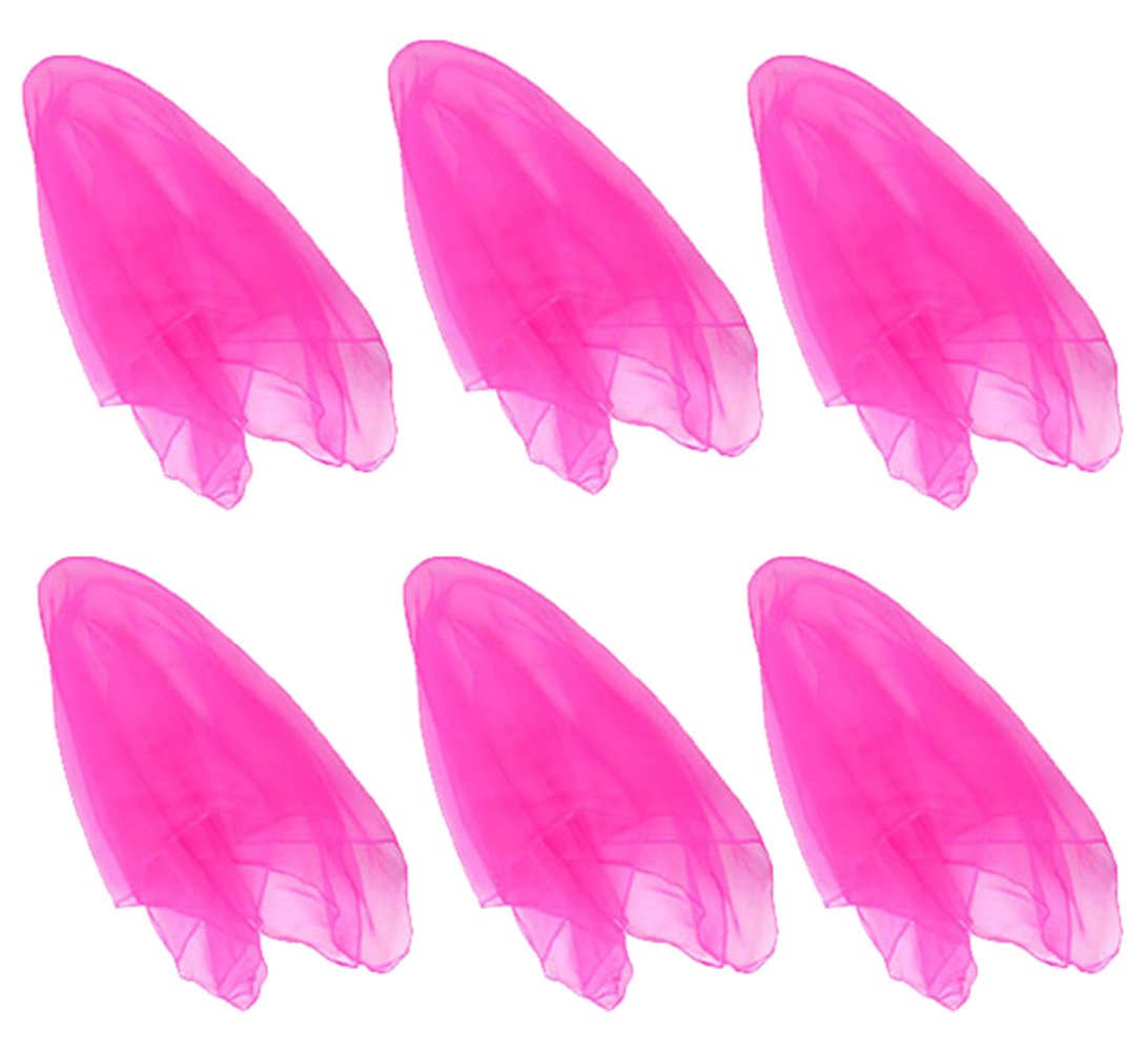Hoerev Pack of 6 Aapprox. 40cm x 40cm Dancing Juggling Scarves
