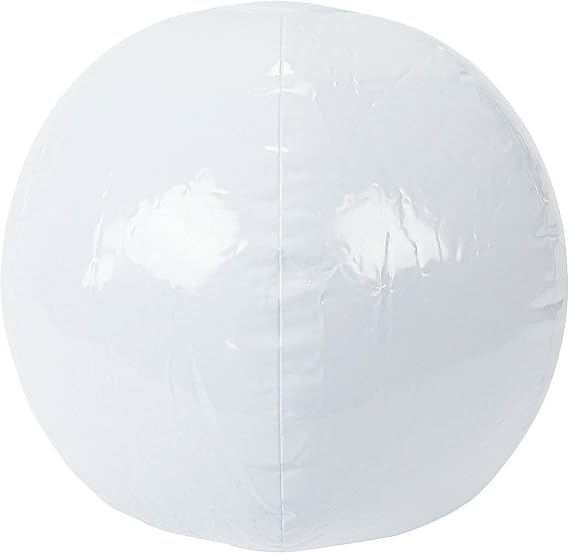 plain white beach balls