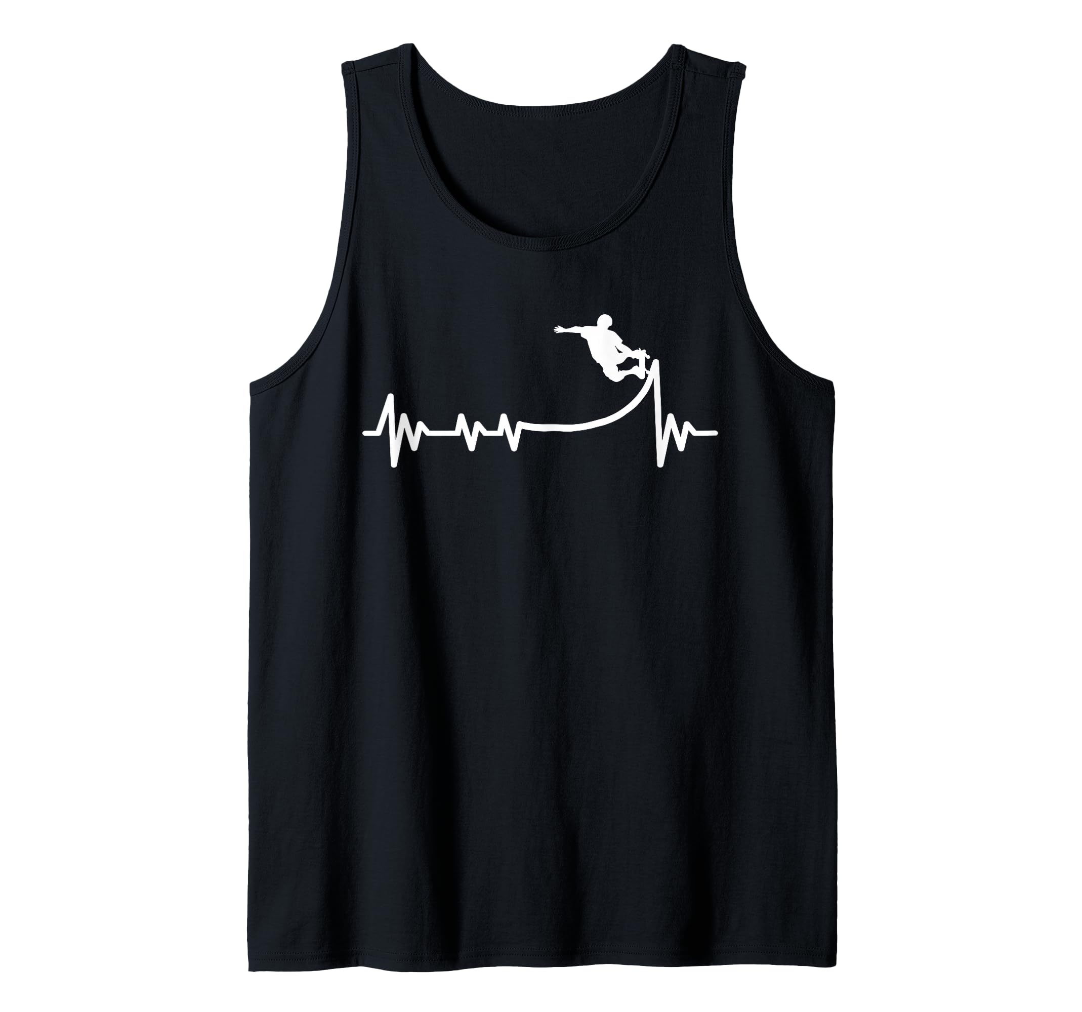 Skateboards wheels Skater Skating Heartbeat Skateboard Tank Top