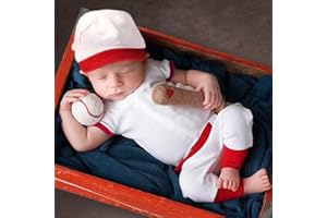 VEDORY Newborn Baby Photo Shoot Props Girl Boy Crochet Knit Hat Costume Stripe Hat Pants Overalls Photography Props