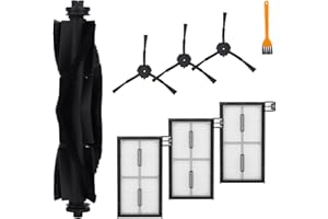 GREESUIT Replacement Parts For Eufy x8 Pro Series Robot Vacuum Cleaner 8 Pcs - x8 Pro Accessories Kit, 1 Main Brushes,1 Brush, 3 Hybrid Accessory Filters, 3 Side Brushes