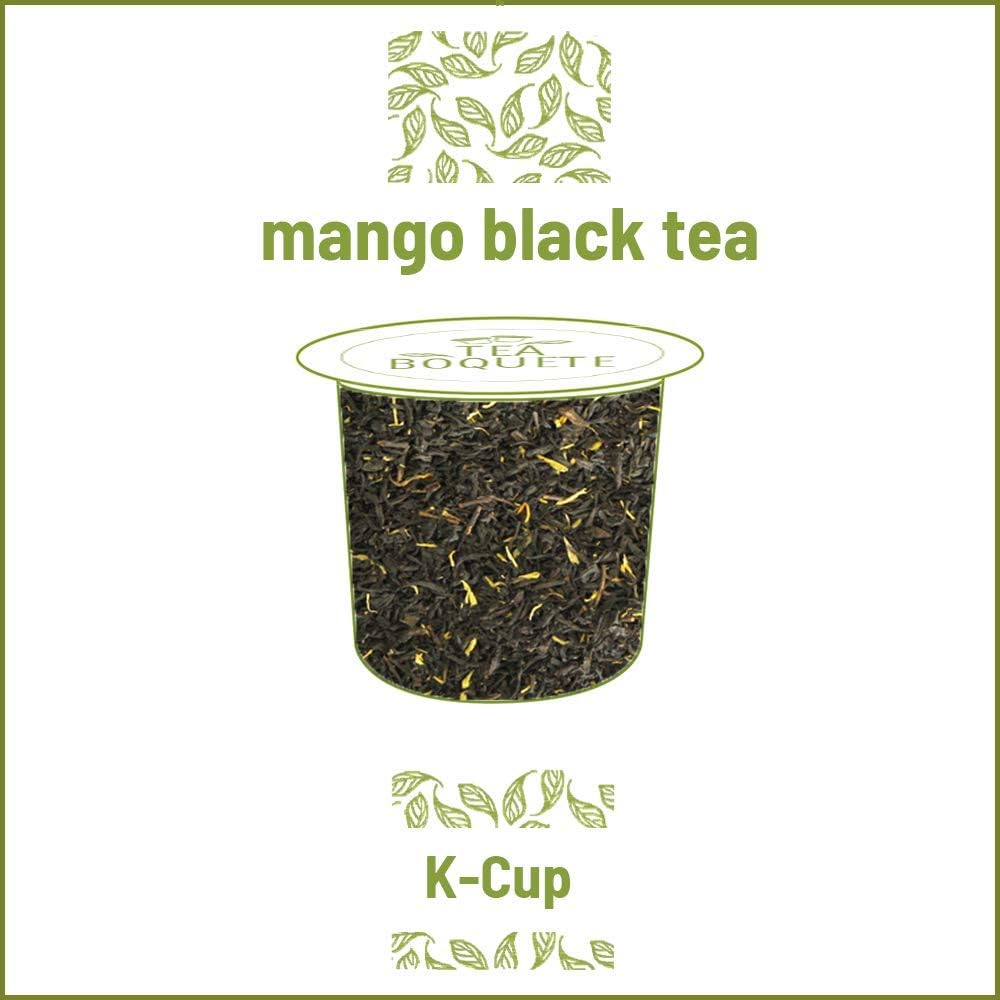 Black tea Mango flavor pods K-Cup compatible - Pack of 12 capsules