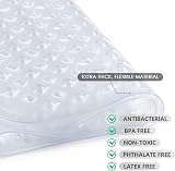 WELTRXE Bathtub Mat Non Slip 260 Suction Cups 88 x 40 cm PVC Clear view 2