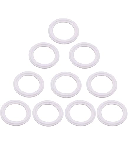 Amazon.com: Silicone Clamp Gasket Set, 1.5 Inch, 50.5mm OD, for Sanitary  Pipe Ferrule and Weld Fittings, 10 Pack : Industrial & Scientific Silicone Rubber Seal Washer Tri Clamp Ferrule Gasket REVIOTVVS(5 P